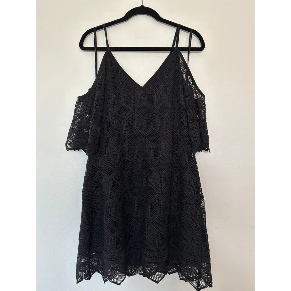 NWT Laundry By Shelli Segal Black Lace Dress